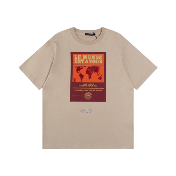 Premium Quality Louis Vuitton Short Sleeves Cotton Rhinestone Collection