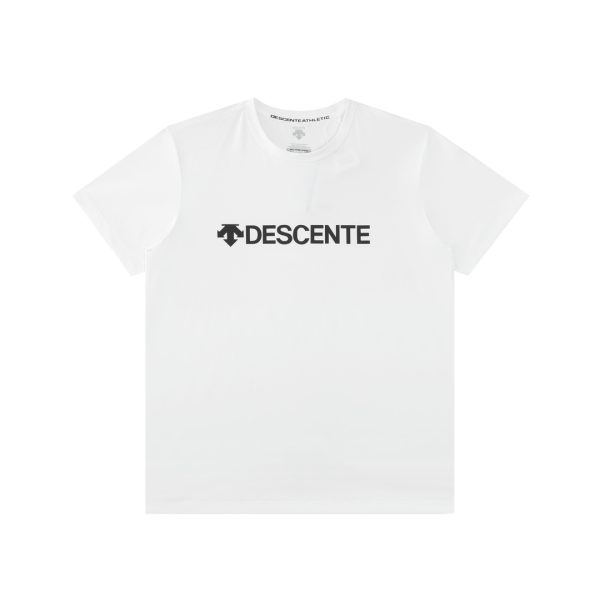 Best Selling Descente Short Sleeves Black Polyester Logo Luxury