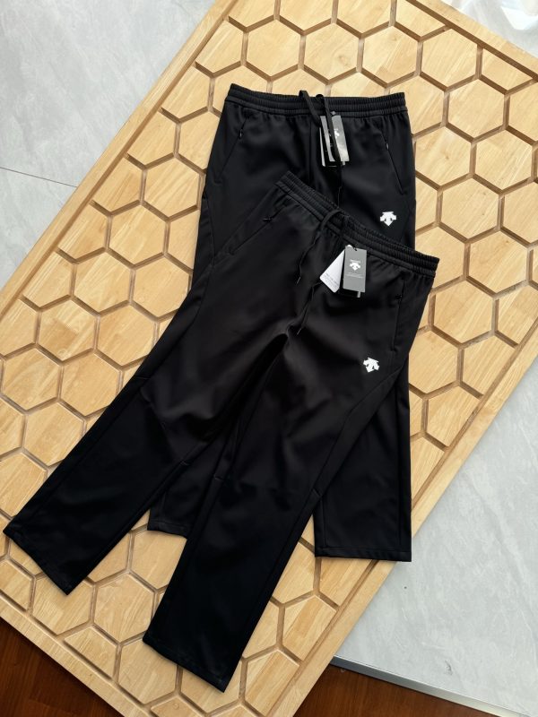 Best Selling Descente Trousers Black Spandex Logo Luxury