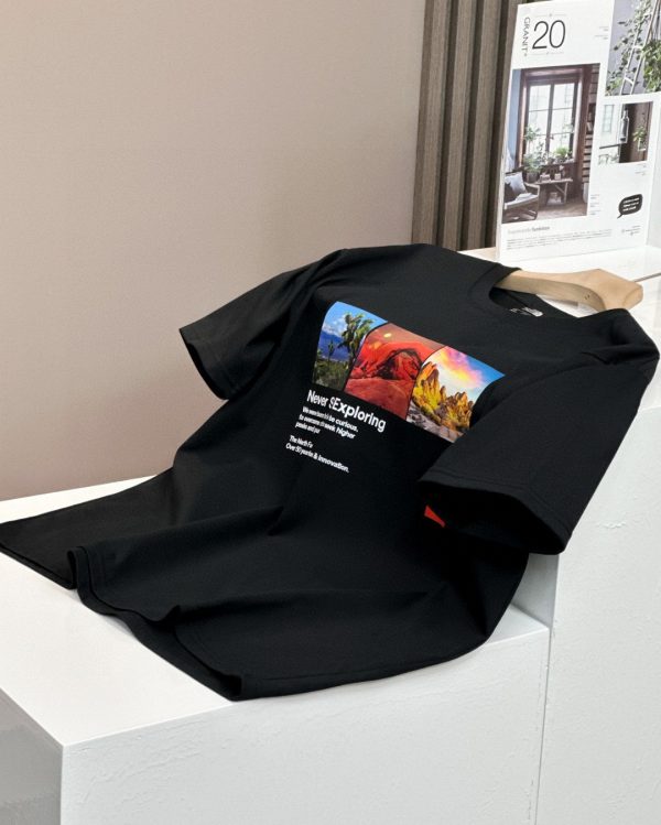 Best Selling The North Face Short Sleeves Black Cotton Casual Luxury