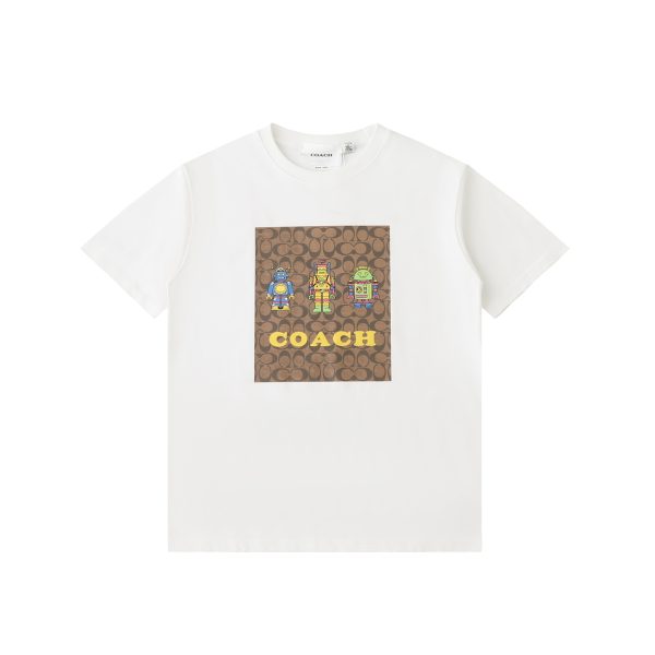 Premium Coach Short Sleeves Red Cotton Print Collection