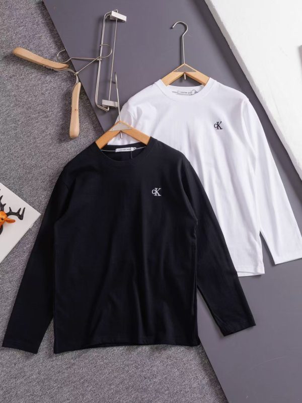 Luxury Calvin Klein Long Sleeves Black Cotton Casual Luxury