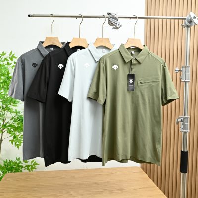High Quality Descente Short-Sleeved Green Spandex Classic Collection