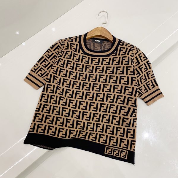 High Quality Fendi Short Sleeves Knit Print Style