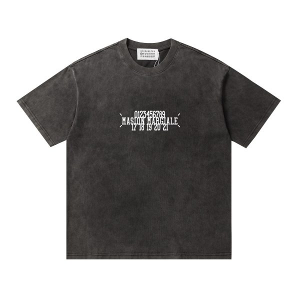 High Quality Margiela Short Sleeves Black Cotton Print Luxury