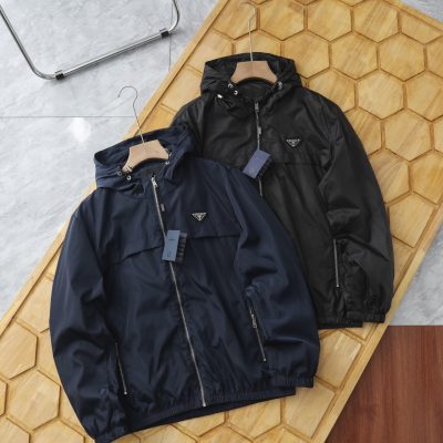 Luxury Prada Coat Blue Nylon Classic Luxury