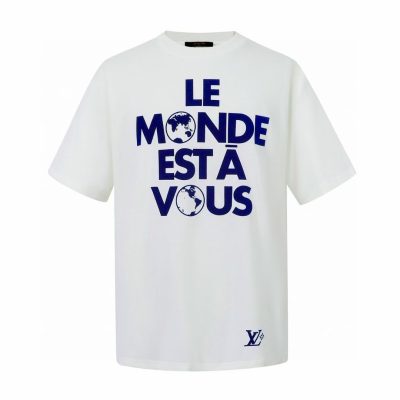 Best Selling Louis Vuitton Short Sleeves Blue Nylon Print Style