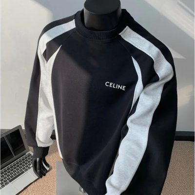 Premium Celine Hoodie Black Minimalist Style