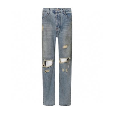 Premium Quality Acne Studios Pants Blue Distressed Collection