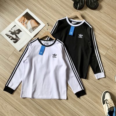 Best Selling Adidas Long Sleeves Black Cotton Breathable Style