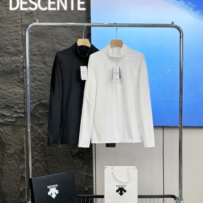 Premium Descente Long Sleeves Black Polyester Classic Style