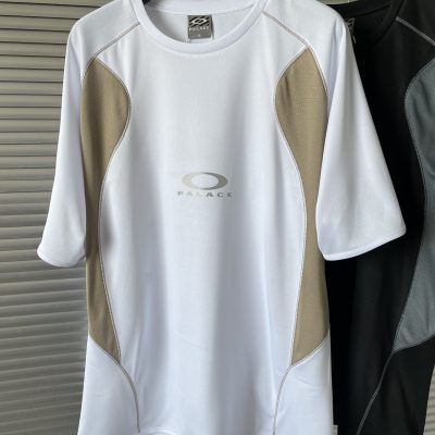Premium Quality Oakley Short Sleeves Black Jersey Logo Style