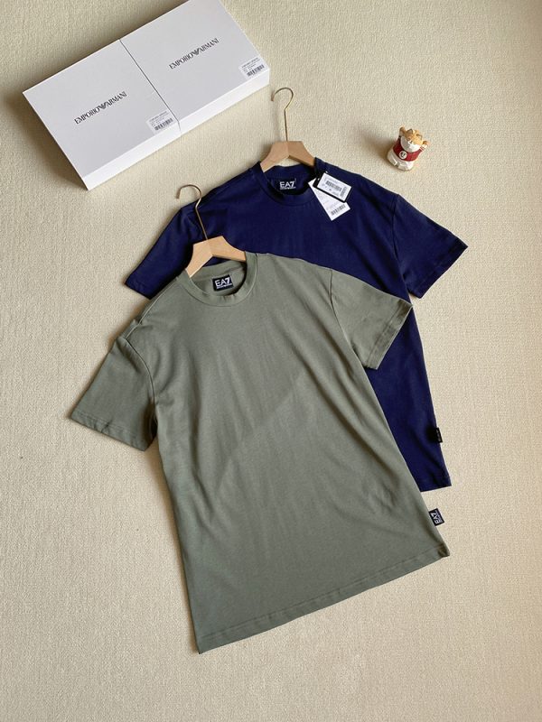 Premium Quality Armani T-Shirts Green Cotton Breathable Luxury