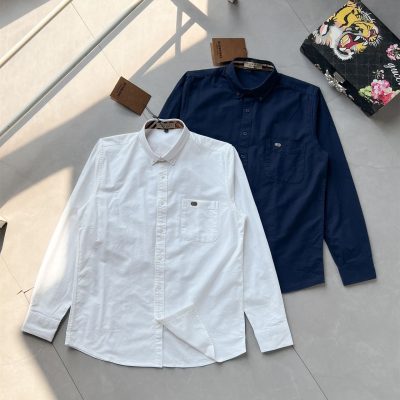 Best Selling Burberry Long Sleeves Navy Cotton Logo Luxury