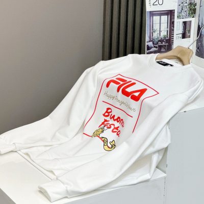 Premium Fila Hoodie Black Casual Luxury