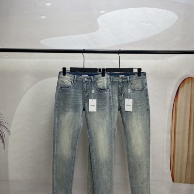 Best Selling Dior Jeans Gray Leather Casual Luxury
