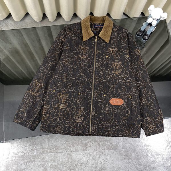 Best Selling Louis Vuitton Pants Brown Denim Embroidered Collection