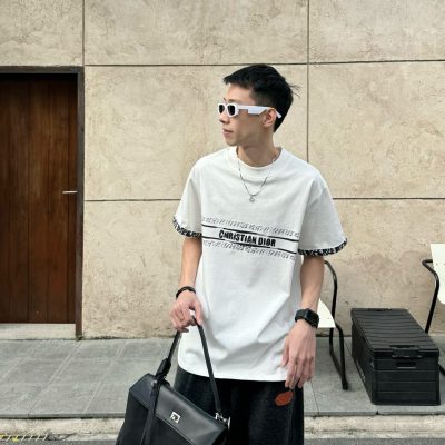 High Quality Dior Short Sleeves White Monogram Collection