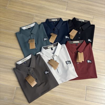 High Quality Burberry Short-Sleeved White Silk Casual Style