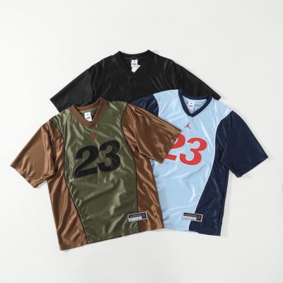 High Quality Supreme Short-Sleeved Shirt Sky Jersey Logo Style