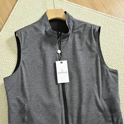 Premium Quality Moncler Vest Black Cotton Casual Style