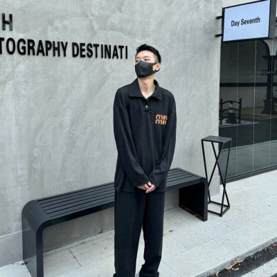 High Quality Miu Miu Trousers Black Embroidered Style