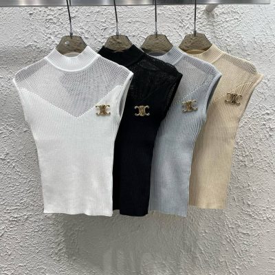 Best Selling Celine Vest White Knit Style