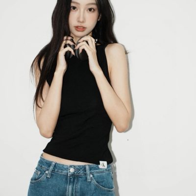 Premium Calvin Klein Vest Black Knit Logo Style