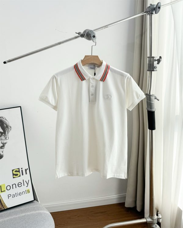Premium Burberry Short-Sleeved White Cotton Classic Style