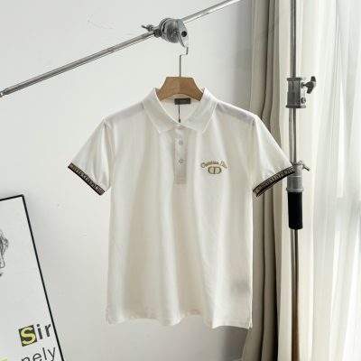 High Quality Dior T-Shirts Cotton Embroidered Style