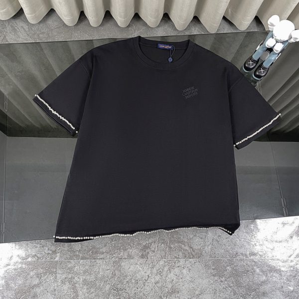 Luxury Louis Vuitton Short Sleeves Knit Embroidery Luxury