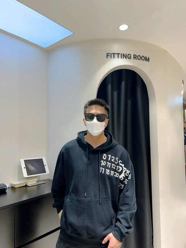 Best Selling Margiela Sweatshirts Black Cotton Print Luxury