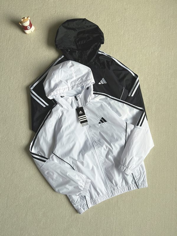Luxury Adidas Coat Black Polyester Casual Luxury