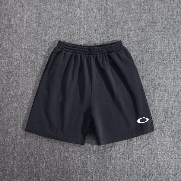 Best Selling Balenciaga Shorts Black Cotton Embroidered Collection