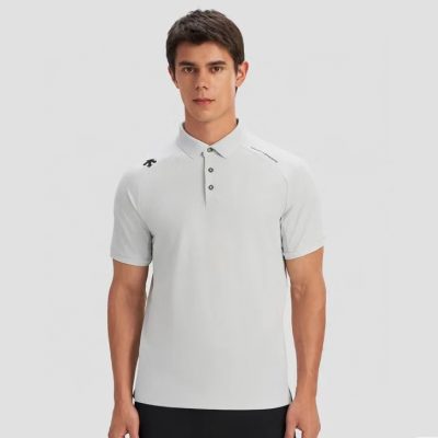 Premium Descente Short-Sleeved Shirts Green Elegant Collection