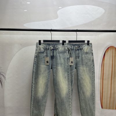 Luxury Carhartt Pants Blue Denim Washed Collection