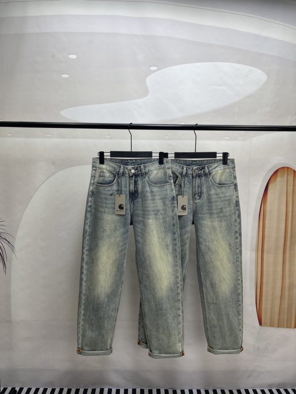 Luxury Carhartt Pants Blue Denim Washed Collection