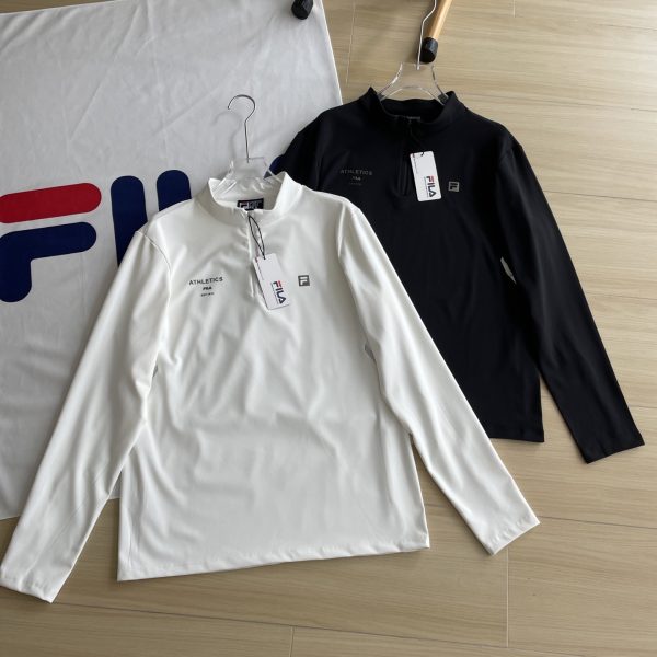 Premium Quality Fila Long Sleeves Black Knit Logo Luxury
