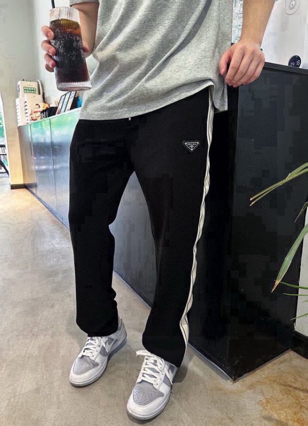 Premium Quality Prada Sweatpants Black Logo Luxury