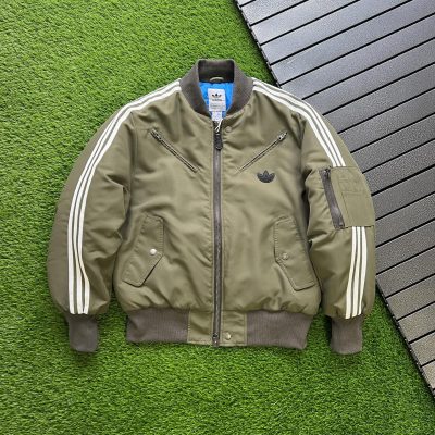 Premium Adidas Coats Olive Nylon Casual Style