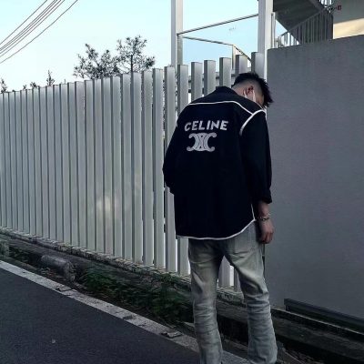 Premium Celine Long Sleeves White Cotton Embroidered Luxury