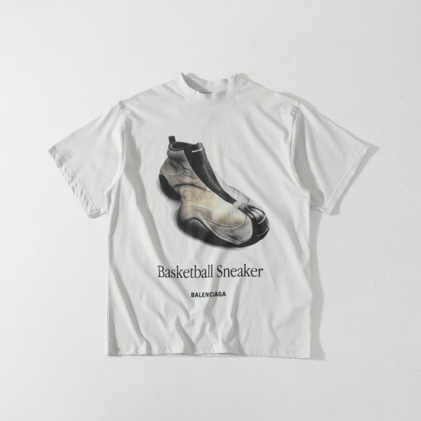 Best Selling Balenciaga Short Sleeves Cream Cotton Luxury