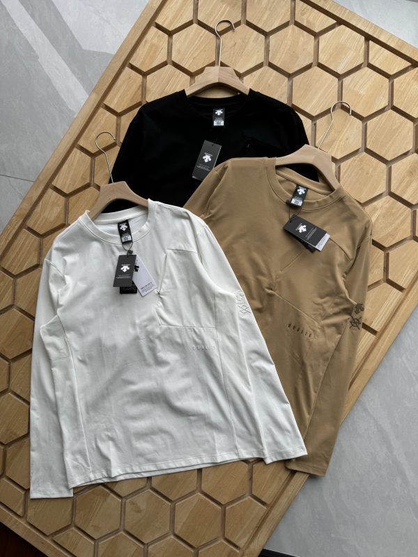 Luxury Descente Long Sleeve Black Cotton Urban Collection