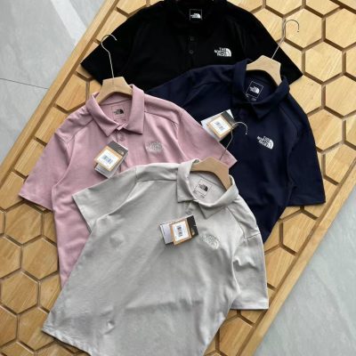 Premium Quality The North Face Polo Shirt Black Cotton Casual Style