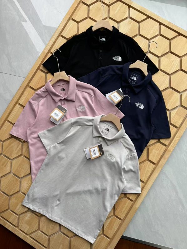 Premium Quality The North Face Polo Shirt Black Cotton Casual Style