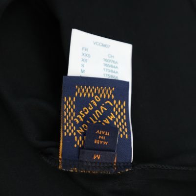 Luxury Louis Vuitton Short-Sleeved Shirt Black Cotton Embroidered Luxury