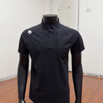 Best Selling Descente Short-Sleeved T-Shirts Black Silk Breathable Collection