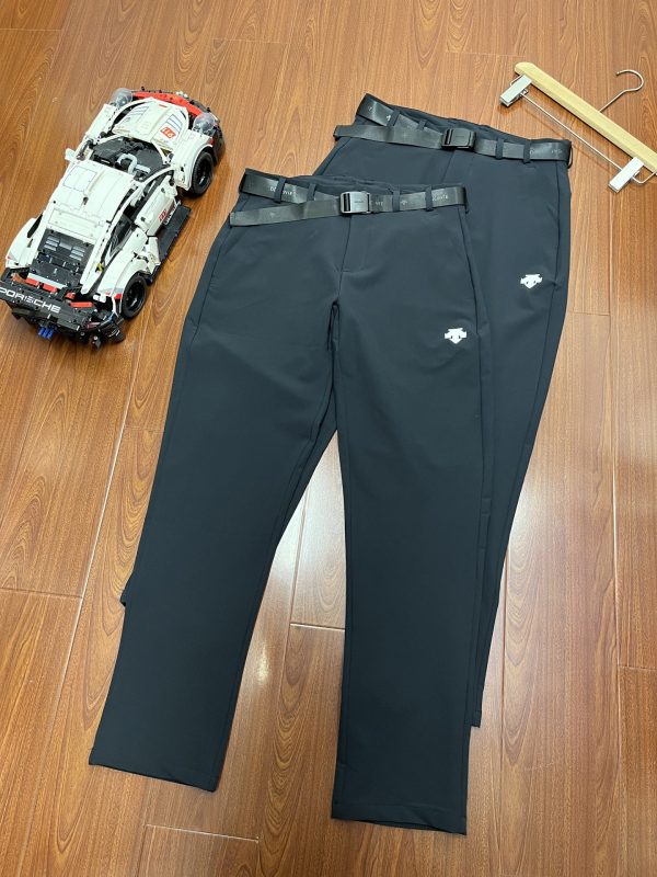 Luxury Descente Trousers Black Knit Casual Style