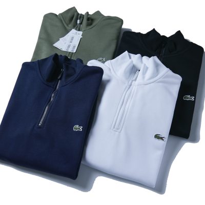 Luxury Lacoste Sweatshirts White Elegant Collection