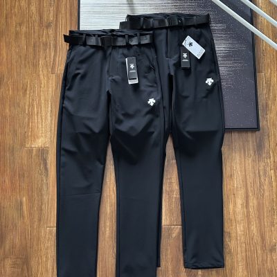 Premium Quality Descente Trousers Black Knit Casual Luxury